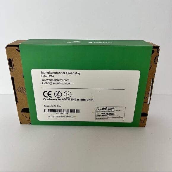 Smarts Toy Solar Powered Wooden Car 3D Stem Kit Ages 6+ New in Box - Picture 4 of 4